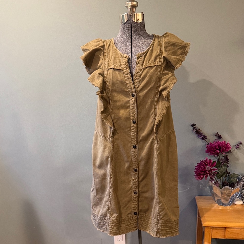 Pilcro Distressed Button-down Dress